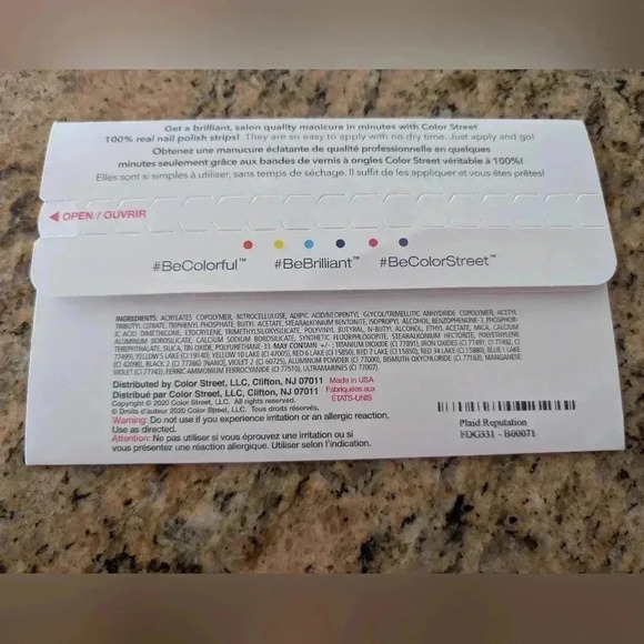 Color Street Plaid Reputation Nail Strips - Picture 2 of 2